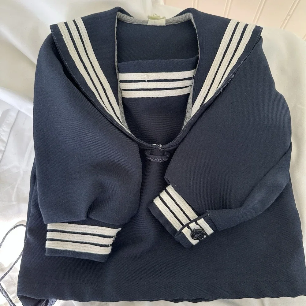 Vintage Baby US Navy Uniform Top 1950s sz 6-9mo Costume Retro Photos‎